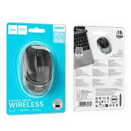 Бездротова миша Hoco GM34 Nuevo Dual-Mode Business Wireless Mouse Black - мініатюра 5