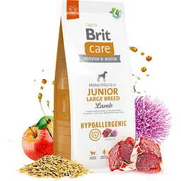 Сухий корм для молодих собак великих порід Brit Care Dog Hypoallergenic Junior Large Breed, гіпоалергенний, з ягням, 1 кг - мініатюра 2