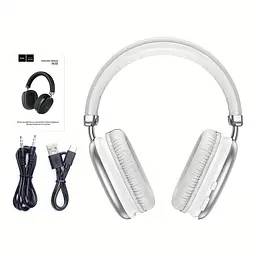 Навушники Hoco W35 Air Triumph BT headphones | BT5.3, AUX / TF, 45h | silver - мініатюра 3