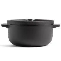 Каструля чавунна з кришкою KitchenAid Matte Oven-to-table, 22 см, 3,3 л, чорний (CC004899-001) - мініатюра 2