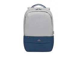 Рюкзак для ноутбука RIVACASE Prater 7567 17.3 grey/dark blue - мініатюра 2