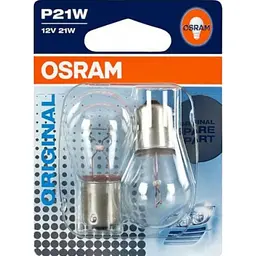 Комплект галогенових ламп OSRAM 7506-02B P21W 12V BA15s 10X2