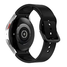 Ремінець для Samsung Galaxy Watch 4 44mm - чорний ширина кріплення 20мм силікон Watchbands Color Angle (W29-8WB10289017) - мініатюра 2