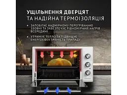 Духовка настільна Perfelli MIRAGE 37 WHITE - мініатюра 3