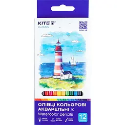 Олівці кольорові акварельні "Kite" 12 кол. /K-1049/ Classic (67650) (1/12)