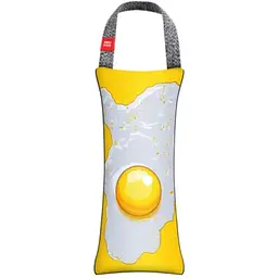 Іграшка для собак Waudog Fun, з пищалкою яєчня, M, 9х21 см (6201-0213)