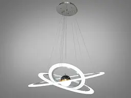 Люстра стельова LED Diasha 2328-800+600+400NEW HR 140W, з додатковим підсвічуванням, для коридору, спальні, кухні - мініатюра 2