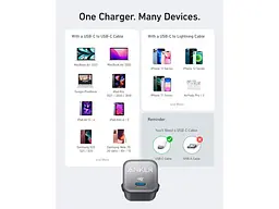 Мережевий зарядний пристрій ANKER PowerPort 511 Nano III GaN 30 W 1xUSB-C PIQ3.0 White (A2147G21) - мініатюра 2