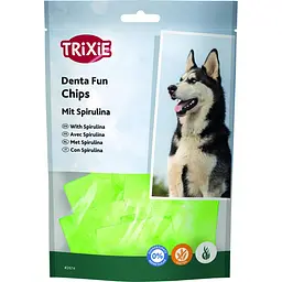 Ласощі для собак Trixie Пластинки для чистки зубів зі спіруліною Denta Fun 50 г