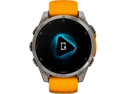 Спортивний годинник Garmin Fenix 8 47mm AMOLED Sapphire Titanium w. Spark Orange/Graphite Silicone Band (010-02904-10/11) - мініатюра 8