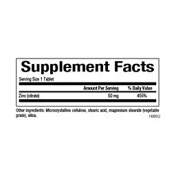 Цинк 50 мг Natural Factors (Citrate) - 90 таблеток, для імунітету - мініатюра 2