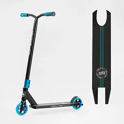Самокат трюковий Best Scooter 50х10х82 см Чорно-блакитний 000231691 - мініатюра 2