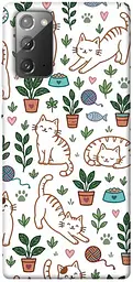 TPU чохол Demsky Cats pattern для Samsung Galaxy Note 20