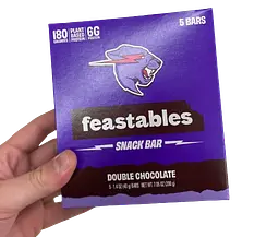 Батончики з подвійним шоколадом Feastables MrBeast Double Chocolate 5 х 40 г - мініатюра 3