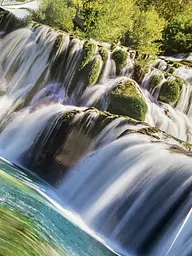 Кухонний фартух Happy Pocket вініловий тропічний водоспад ПВХ наклейка для кухні блакитний 60х250 см Z180246 - мініатюра 8
