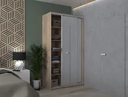 Шафа-купе Doros Сіті Лайт Дуб Cонома 2 Дзеркала 120х60х225 (42002036) - мініатюра 7