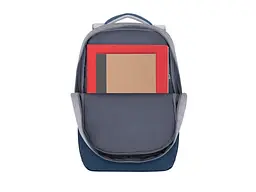 Рюкзак для ноутбука RIVACASE Prater 7567 17.3 grey/dark blue - мініатюра 12