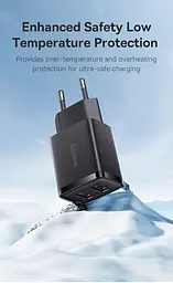 Мережевий зарядний пристрій Baseus Compact Charger 2U 10.5W Black (CCXJ010201) [74461] - мініатюра 8