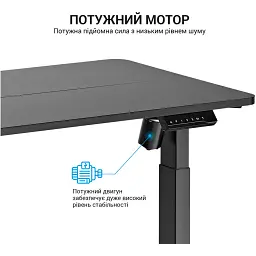 Комп'ютерний стіл OfficePro ODE119B Black [111776] - мініатюра 13