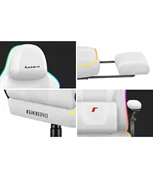 Комп'ютерне крісло Huzaro Force 4.6 White RGB тканина - мініатюра 9