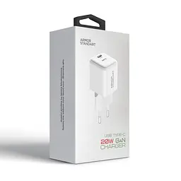 Мережевий зарядний пристрій ArmorStandart AR373 20W GaN Type-C White (ARM77569) - мініатюра 2