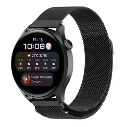 Ремінець Universal Milanese loop 20 mm Samsung/Amazfit/Huawei Black (32371_3342033)