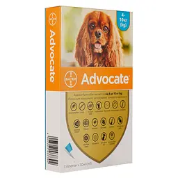 Краплі від паразитів Elanco Advocate для собак від 4 до 10 кг 3 піпетки - мініатюра 2