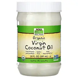 NOW Органічна Кокосова Олія, Virgin Coconut Oil - 591 мл