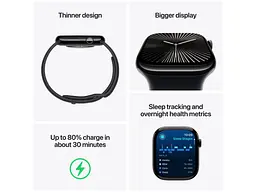 Смарт-годинник Apple Watch Series 10 GPS 46mm Jet Black Alu. Case w. Black Sport Band - M/L (MWWQ3) - мініатюра 3