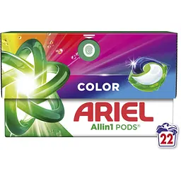 Капсули для прання Ariel Pods All-in-1 Color Для кольорового 22 шт. (8700216765336) - мініатюра 2