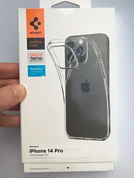 Оригінальний протиударний чохол для iPhone 14 Pro Spigen Liquid Crystal Clear прозорий силіконовийACS04663 - мініатюра 2