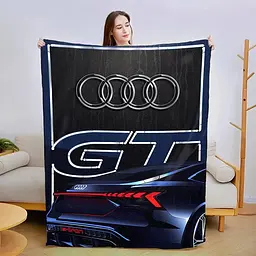 Плед плюшевий подарунковий 3D Audi GT 160х200 см