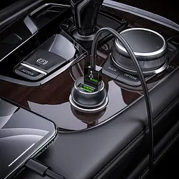 Зарядний - автомобільний адаптер HOCO Z37 Sharp speed 36W чорний - мініатюра 3