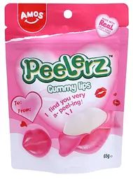 Жувальні цукерки Amos Peelerz Gummy Lips 65г