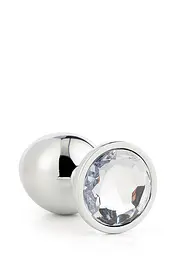 Анальна пробка Gleaming Love Silver Plug Medium 8.3 см (прозорий) - мініатюра 7