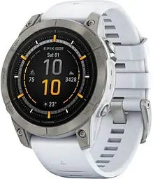 Смарт-годинник Garmin Epix Pro Gen 2 Sapphire 47mm Titanium w. Whitestone Band (010-02803-20/21)
