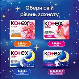 Набір нічних гігієнічних прокладок Kotex Night Extra Protect 15 шт (3 уп. x 5 шт) - мініатюра 8