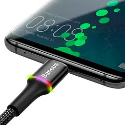 Кабель Baseus Halo Cable USB to Type-C 3A 1m CATGH-B01 Black - мініатюра 5