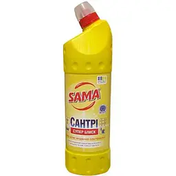 Гель для чищення ванних кімнат SAMA 1л пляшка СУПЕР БЛИСК