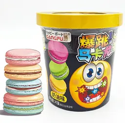 Печиво Макарон Gangfu Creamy Popping Candy з кремовим смаком і вибуховою карамелью 80г - мініатюра 6