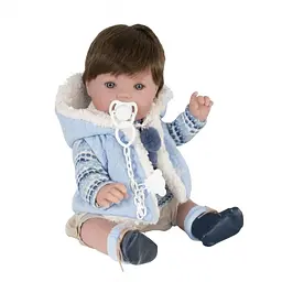 Лялька Munecas De Cuna хлопчик з коричневим волоссям 45 см (B45402)