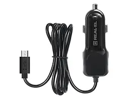 Автомобільний зарядний пристрій REAL-EL CA-15 (2USB, 2.1A) Black + кабель microUSB (EL123160009) - мініатюра 3