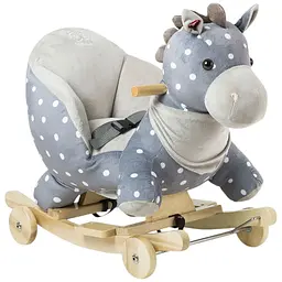 Конячка-качалка з коліщатками KiderKraft Grey - мініатюра 9
