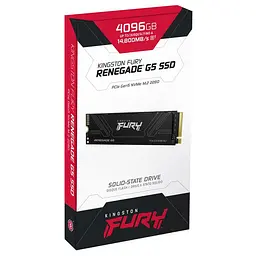 Накопичувач SSD M.2 Kingston FURY Renegade G5 4 TB 2280 NVMe PCIe Gen 5.0 x4 3D TLC - мініатюра 3