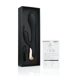 Вібратор чорний з кліторальним кроликом INTY Toys – Peak INTY Toys INTY-01-002 102012 - мініатюра 2