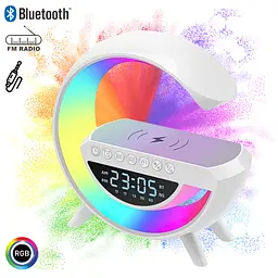 Bluetooth-колонка світильник із бездротовою зарядкою світильник нічник G-Smart 5W BT 3401 - мініатюра 2