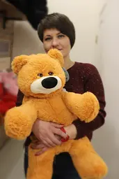М'яка іграшка ведмідь Alina Бублик 77 см жовта - мініатюра 2