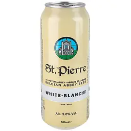 Пиво St. Pierre Blanche, світле, нефільтроване, 5%, з/б, 0,5 л