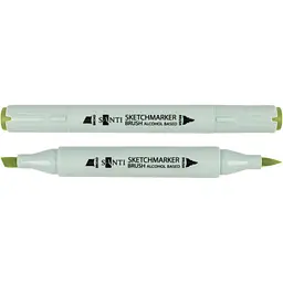 Набір спиртових маркерів Santi Brush SA-43 насичено-оливковий 6 шт. (390961)