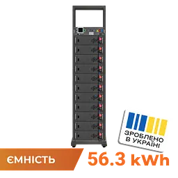 Акумулятор LP LiFePO4 Battery HVM 563,2V 100Ah (56320 Wh) BMS 125А AB Lrack black - мініатюра 2